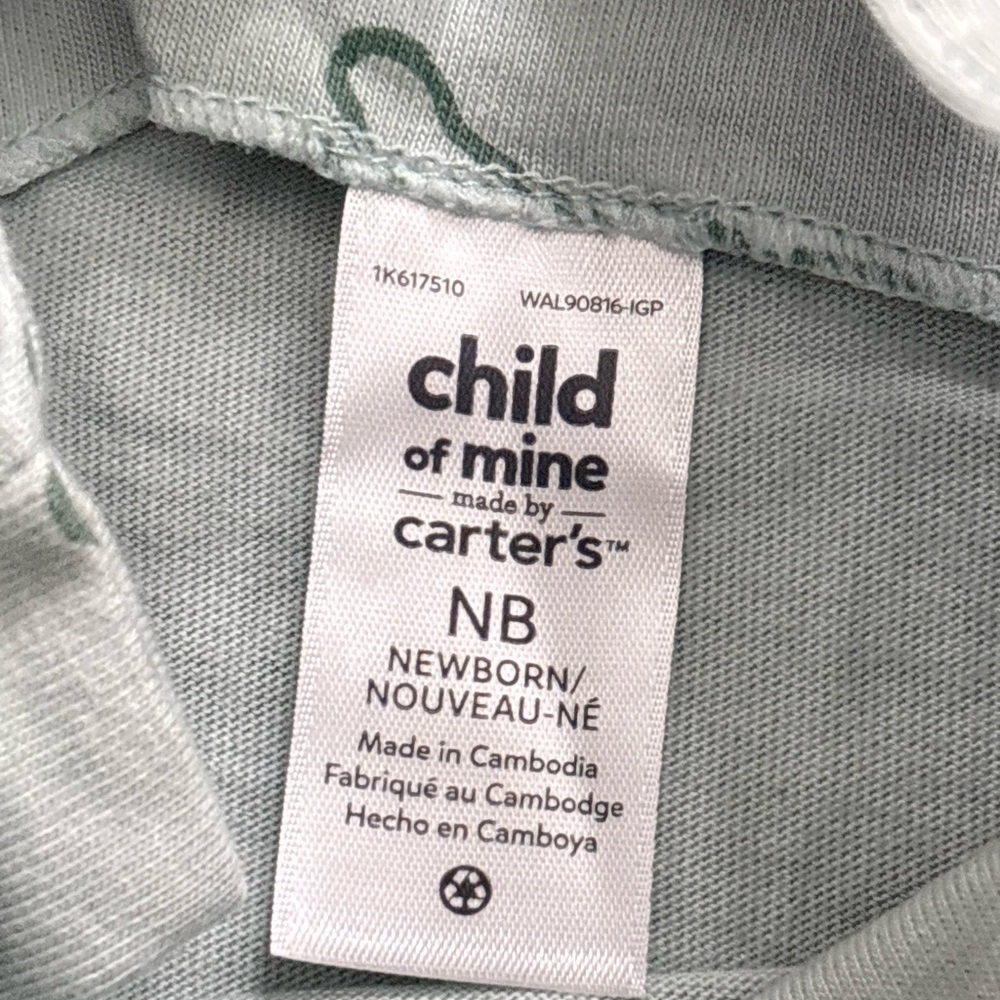 Carter's Green Baby Overalls - Picture 2 of 2